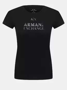 Armani Exchange: Чёрная футболка 