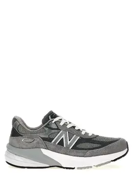 New Balance: Серые кроссовки 