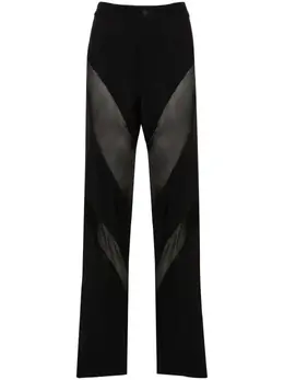 Mugler: Шёлковые брюки 