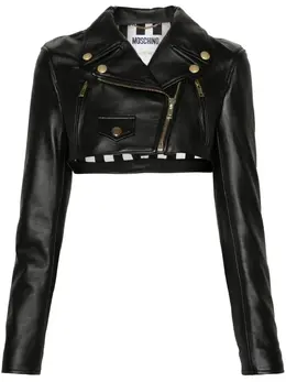 Moschino: Кожаная куртка  Biker Jacket