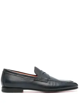 Santoni: Голубые туфли 