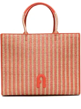 Furla: Оранжевая сумка-шоппер 