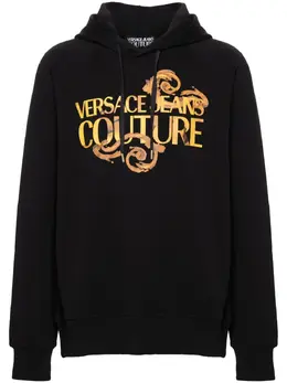 Versace Jeans Couture: Чёрная толстовка 