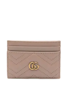 Gucci: Розовый картхолдер  GG Marmont