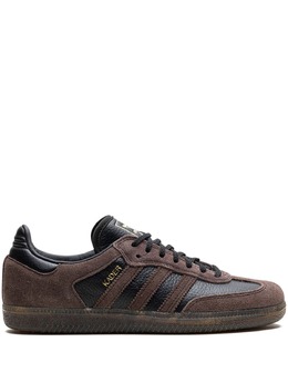 adidas: Чёрные кроссовки  Samba