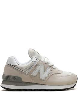 New Balance: Белые кроссовки  574