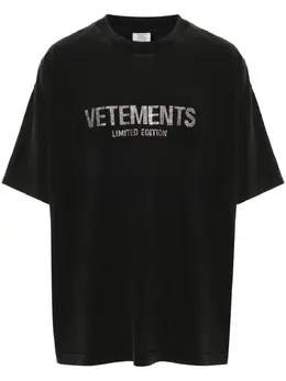 VETEMENTS: Футболка со стразами