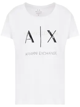 Armani Exchange: Футболка с принтом