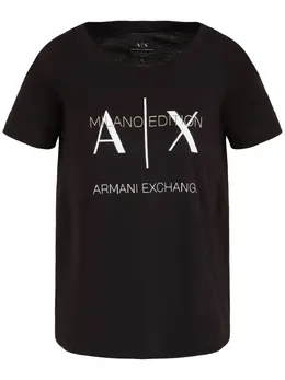 Armani Exchange: Футболка с принтом 