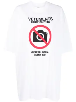 VETEMENTS: Футболка с принтом