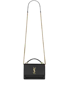 Saint Laurent: Чёрная сумка  Sunset