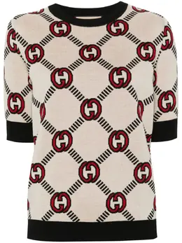 Gucci: Белый свитер  Interlocking G