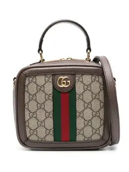 Gucci: Бежевая сумка-шоппер  Ophidia