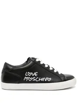 Love Moschino: Чёрные кроссовки 