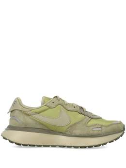 Nike: Зелёные кроссовки  Waffle
