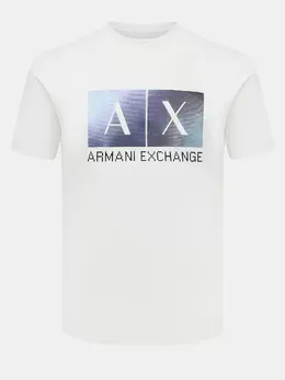 Armani Exchange: Белая футболка 