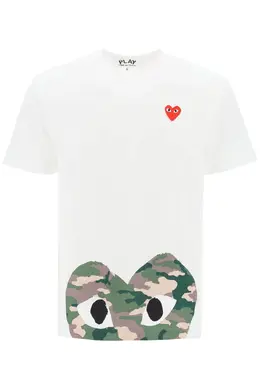 Comme Des Garcons Play: Белая футболка  Heart