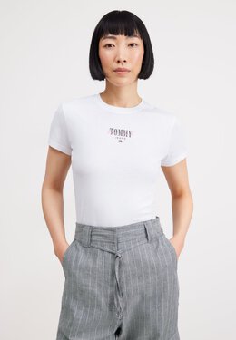 Tommy Jeans: Футболка  Essential с принтом