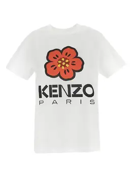 Kenzo: Футболка World с цветочным принтом