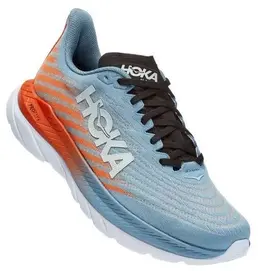 Hoka: Голубые кроссовки 