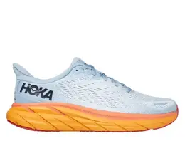 Hoka: Голубые кроссовки