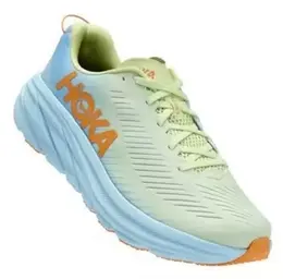 Hoka: Зелёные кроссовки 