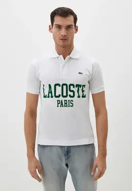 Lacoste: Белое поло 