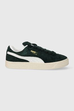 PUMA: Зелёные кроссовки  Suede