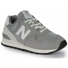 New Balance: Серые кроссовки 