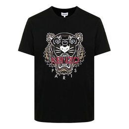 Kenzo: Чёрная футболка  Tiger Head