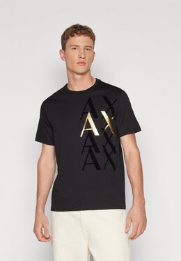 Armani Exchange: Футболка с принтом