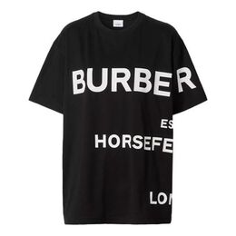 Burberry: Чёрная футболка  Horseferry