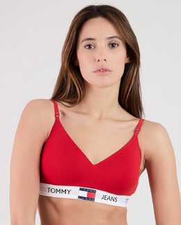 Tommy Hilfiger: Красный бюстгальтер Tommy Jeans