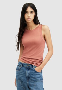 AllSaints: Розовый топ  Rina