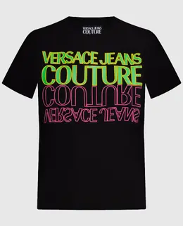 Versace Jeans Couture: Чёрная футболка 