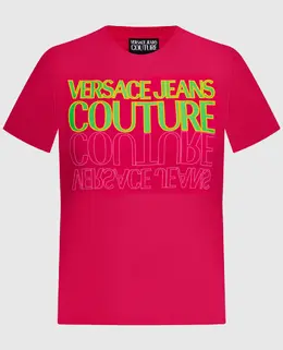 Versace Jeans Couture: Розовая футболка 