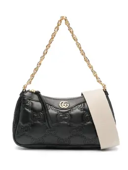 Gucci: Чёрная сумка  GG