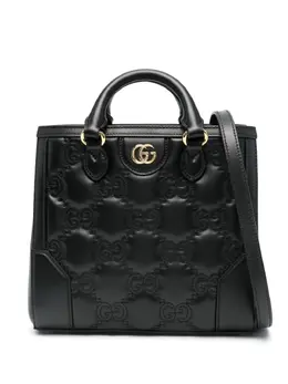 Gucci: Чёрная сумка  GG