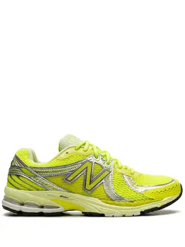 New Balance: Жёлтые кроссовки 