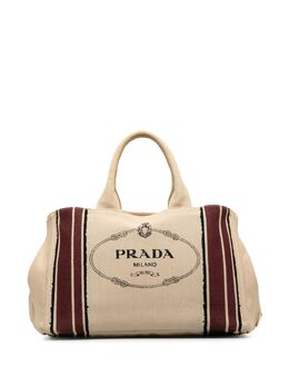 Prada Pre-Owned: Коричневая сумка-шоппер