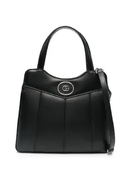 Gucci: Чёрная сумка-шоппер  GG