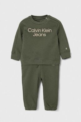 Calvin Klein Jeans: Зелёный комбинезон 