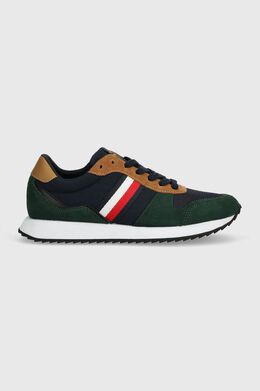 Tommy Hilfiger: Тёмные кроссовки  Runner