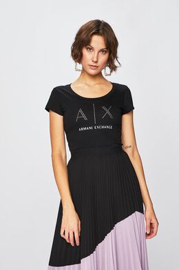 Armani Exchange: Чёрная футболка 