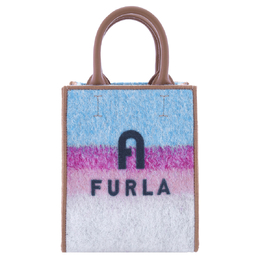 Furla: Голубая сумка-шоппер  Opportunity