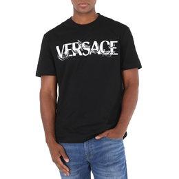 Versace: Чёрная футболка 