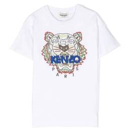 Kenzo: Белая футболка Tiger