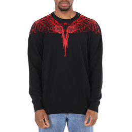 Marcelo Burlon: Чёрный свитер  Wings