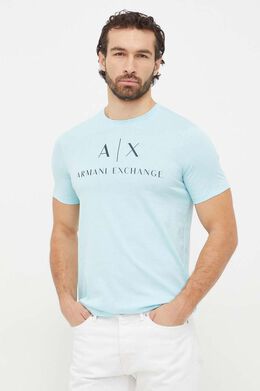 Armani Exchange: Синяя футболка