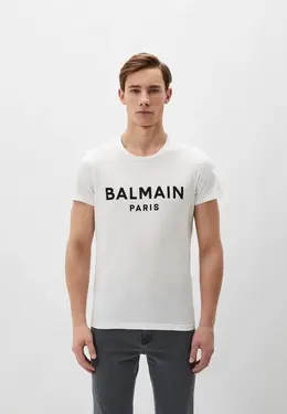 Balmain: Белая футболка 